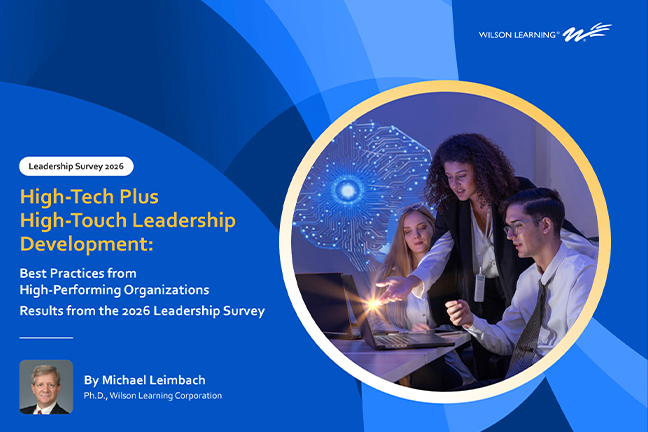 High-Tech Plus High-Touch Leadership Development